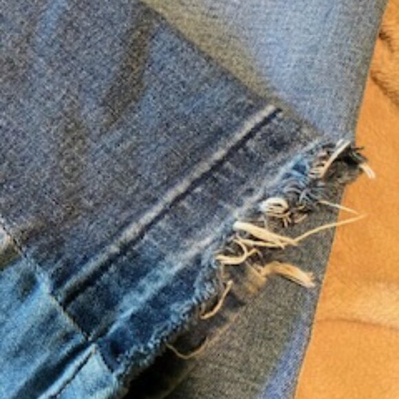 GAP size 31x12s High Rise Patched 70s Flare Jeans - Picture 4 of 11